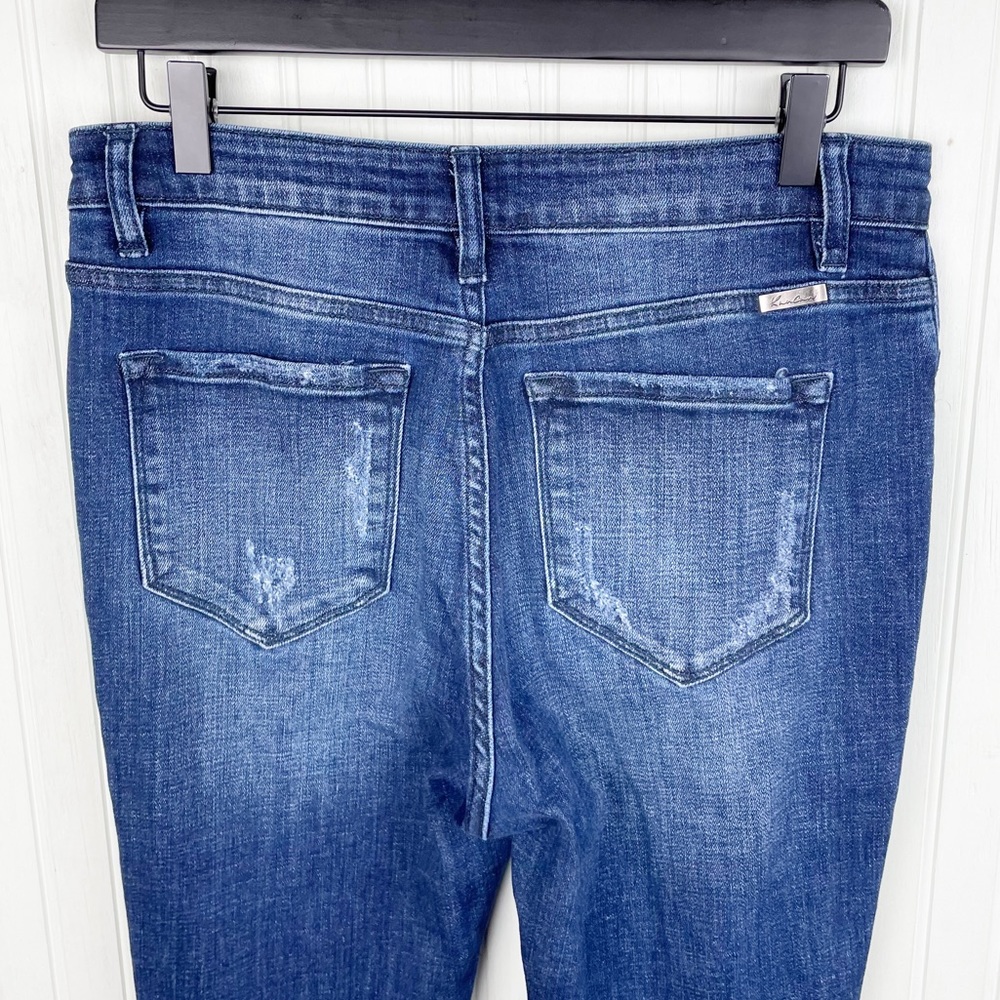 KanCan Lola High Rise Super Skinny Dark Wash Distressed Jeans KC7310D Size 11/29 - Picture 6 of 9